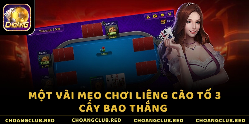 Một vài mẹo chơi Liêng cào tố 3 cây bao thắng 